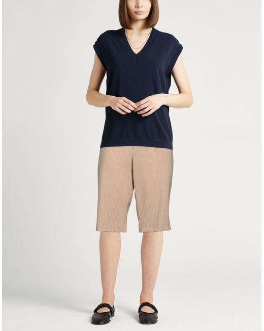 Lardini Natural Shorts & Bermuda Shorts Wool, Elastane
