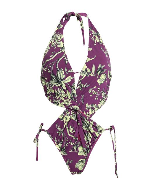 Miss Bikini Purple One-piece Swimsuit