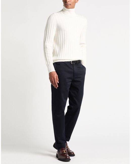 Brunello Cucinelli White Cashmere Turtleneck Cashmere for men