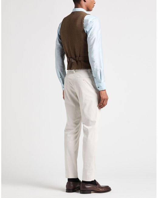 Lardini Brown Camel Tailored Vest Wool, Silk, Elastane for men