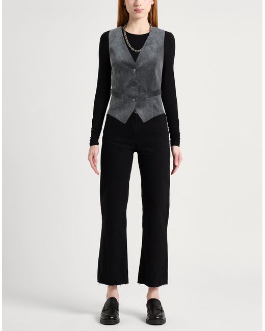 ViCOLO Gray Lead Tailored Vest Polyester, Nylon, Elastane