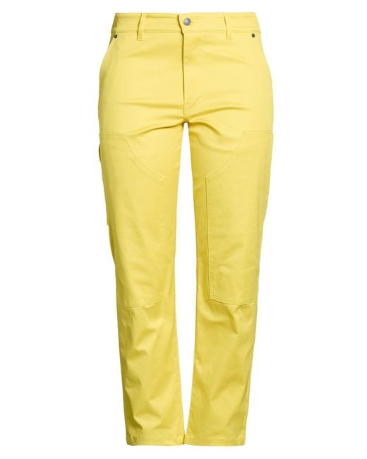 Moschino Yellow Pants Cotton, Elastane