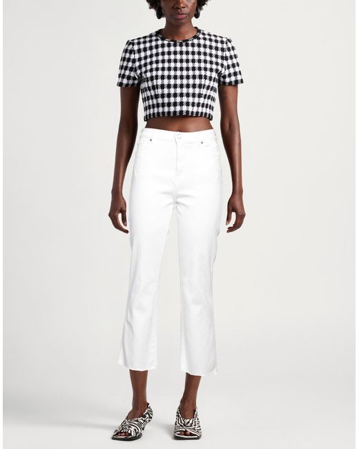 7 For All Mankind White Jeans Cotton, Lyocell, Elastomultiester, Elastane