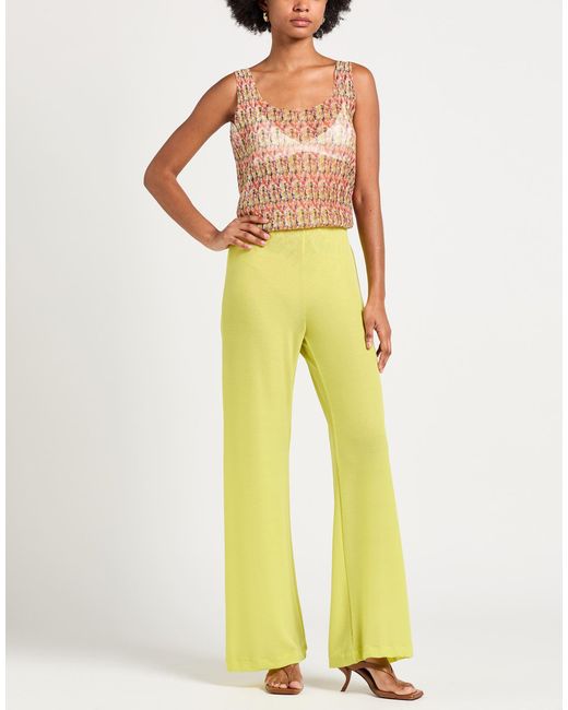 Caliban Yellow Lime Pants Polyamide, Polyester, Elastane