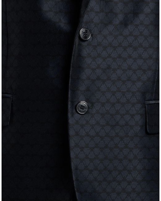 Versace Black Suit Cotton, Polyamide for men