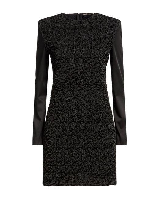 Lardini Black Mini Dress Acetate, Nylon, Elastane
