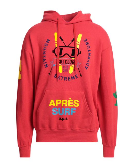 APRÈS SURF Red Sweatshirt for men