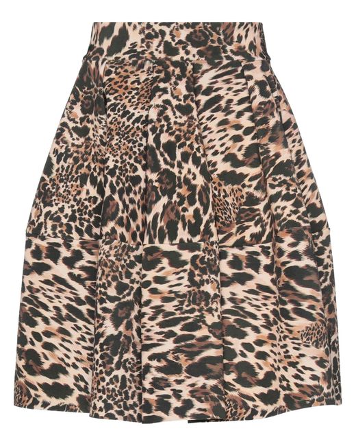 La Petite Robe Di Chiara Boni Mini Skirt in Brown | Lyst