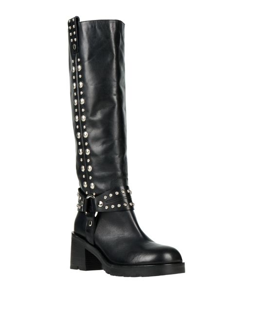Strategia Black Boot Leather