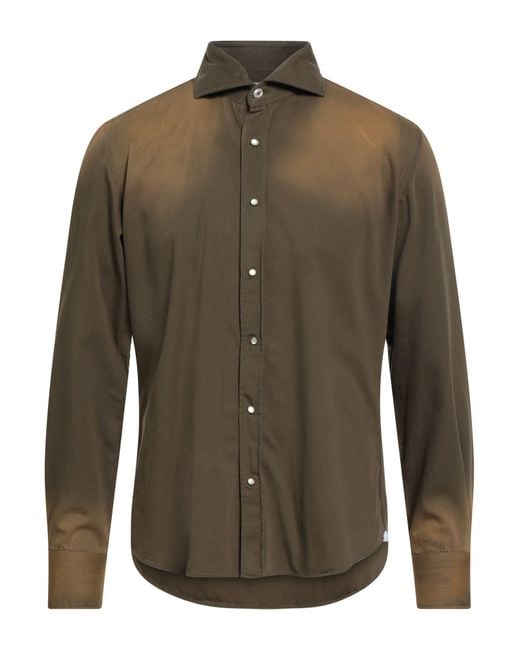 Giannetto Portofino Green Shirts for men