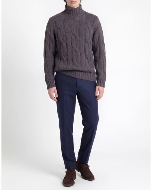 Boglioli Blue Turtleneck for men