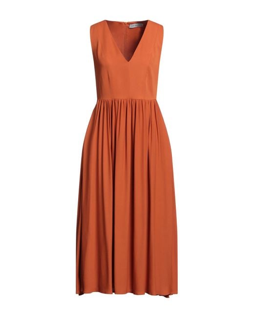 Trussardi Orange Midi Dress