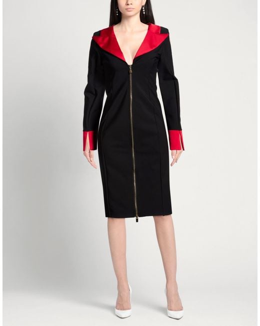 Babylon Red Midi Dress Polyamide, Elastane