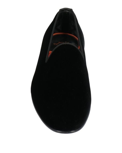Santoni Black Loafers for men