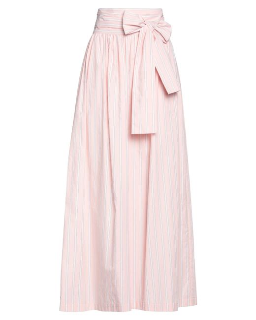 Twinset Pink Blush Maxi Skirt Cotton