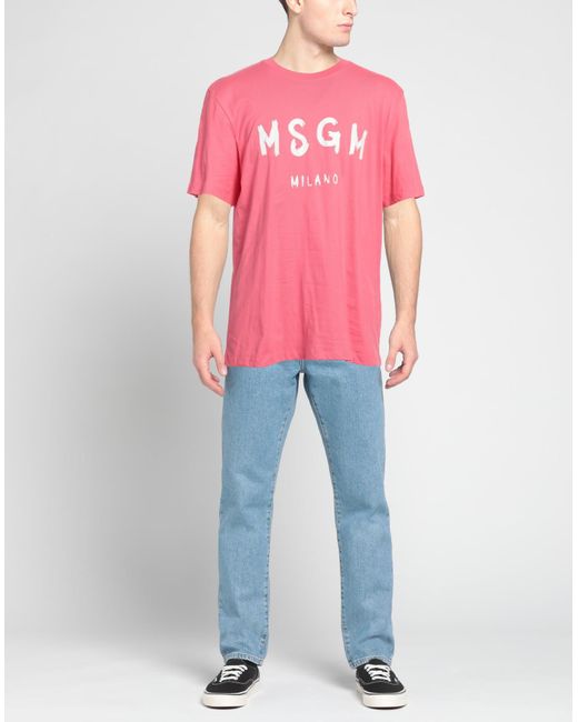 T-shirt di MSGM in Pink da Uomo