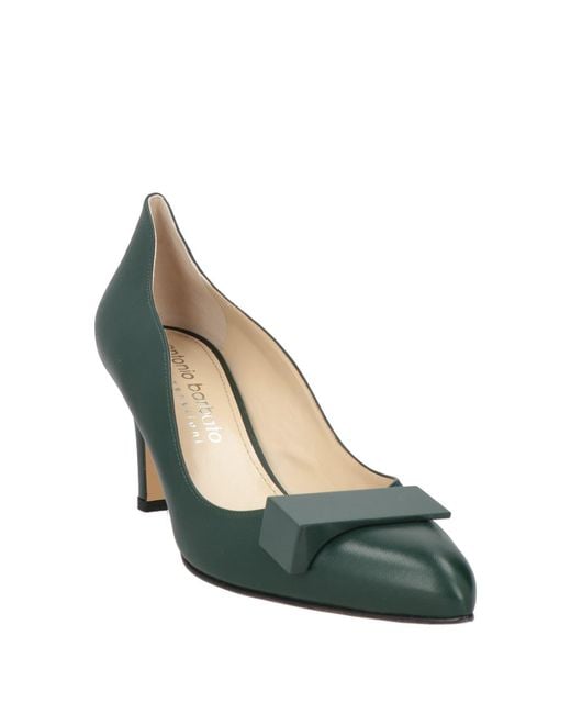 Antonio Barbato Green Pumps Leather