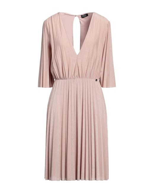 Liu Jo Pink Mini Dress Viscose, Polyester, Polyamide, Elastane