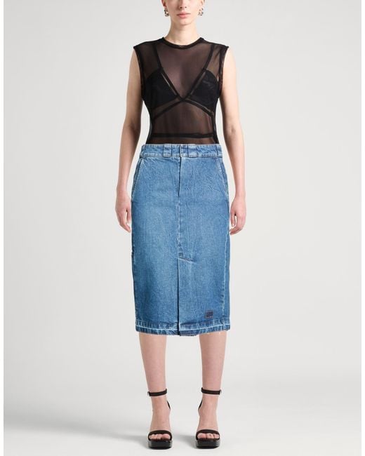 Maison Margiela Blue Denim Skirt Cotton