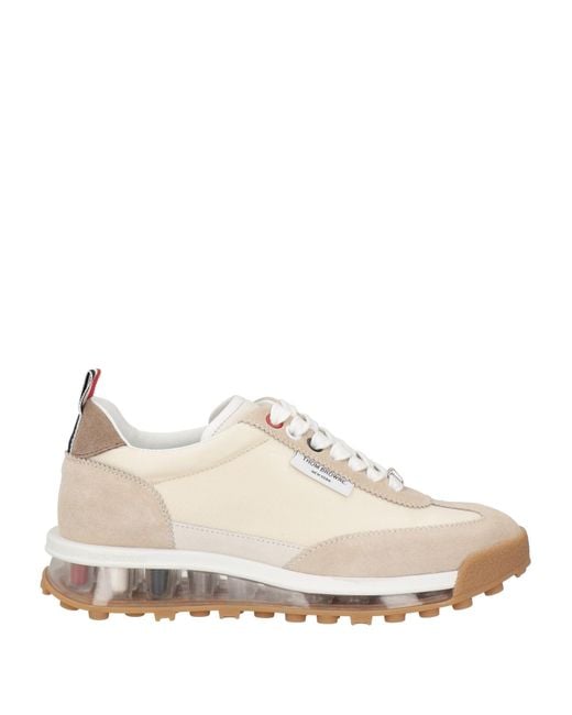 Thom Browne White Sneakers Leather, Textile Fibers