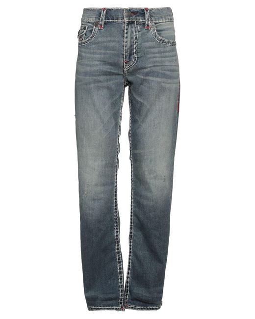 True Religion Blue Jeans Cotton, Repreve, Elastane for men