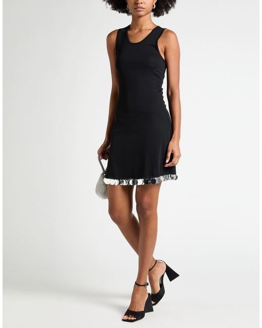 Rabanne Black Mini Dress Viscose, Polyamide, Elastane