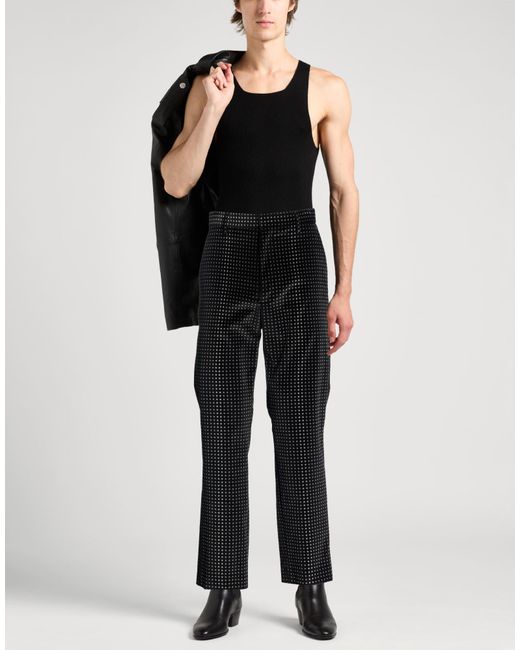 MM6 by Maison Margiela Black Pants Cotton, Elastane for men