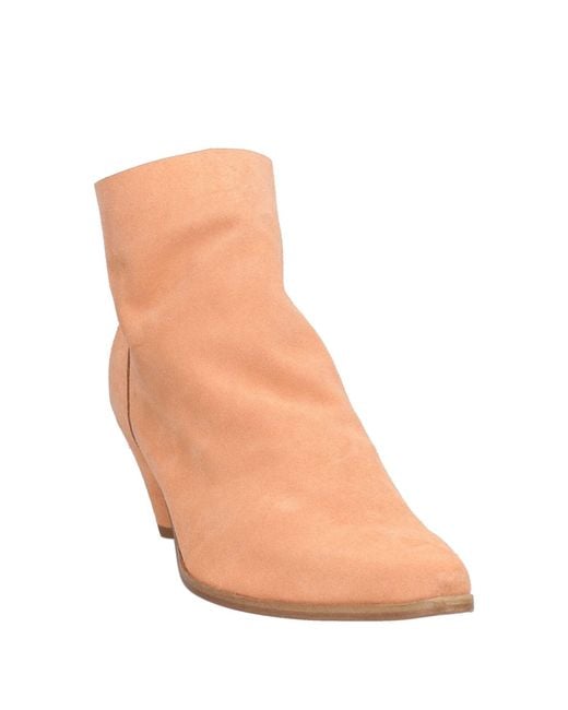 CURIOSITÉ Natural Ankle Boots Leather