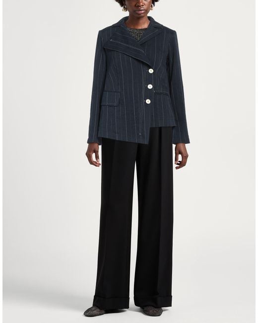 High Blue Blazer Linen, Cotton, Viscose