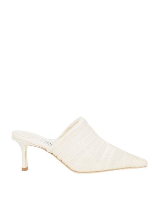 Jimmy Choo White Mules & Clogs