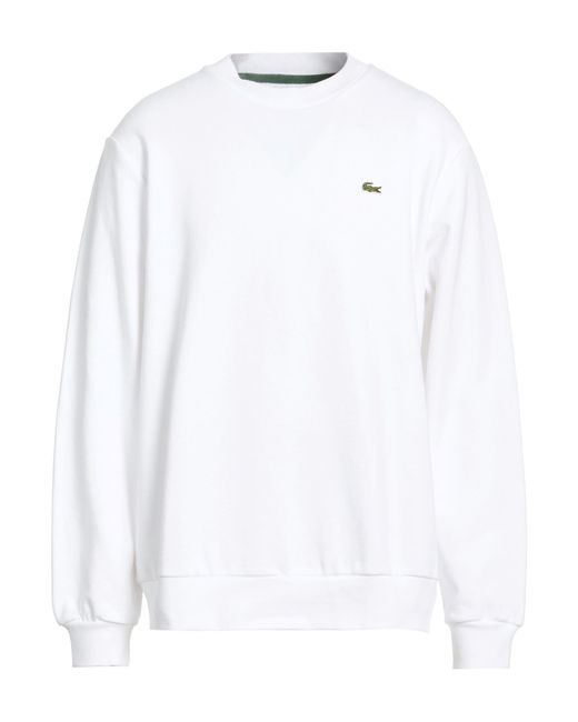 Lacoste White Sweatshirt Cotton for men
