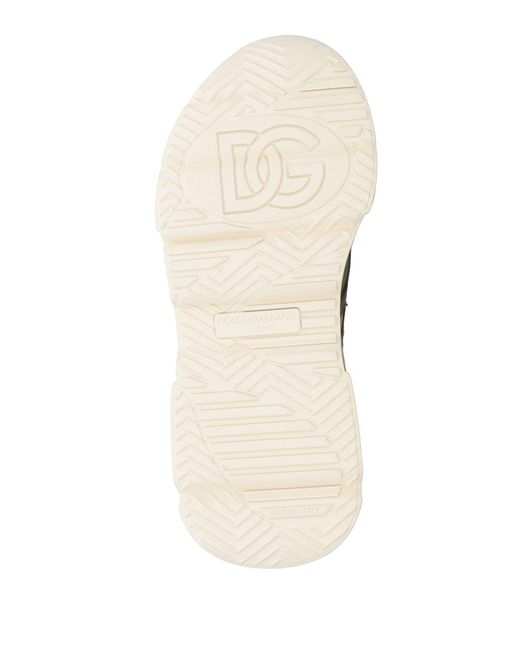 Dolce & Gabbana Brown Military Sneakers Polyester, Viscose, Calfskin, Cotton, Acetate for men