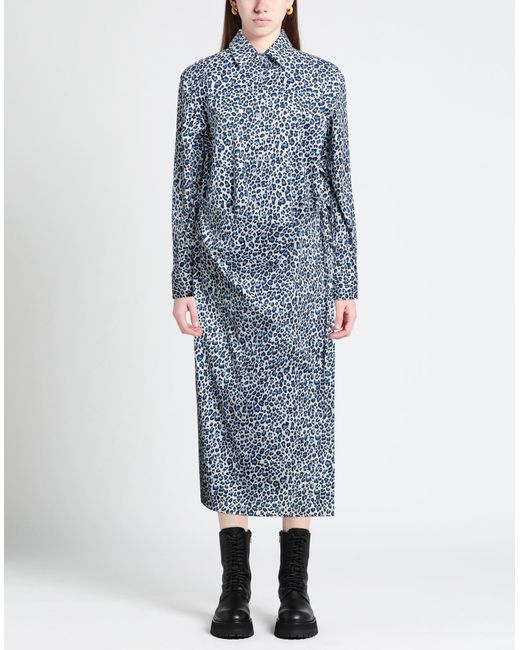 Vestido midi WEILI ZHENG de color Blue