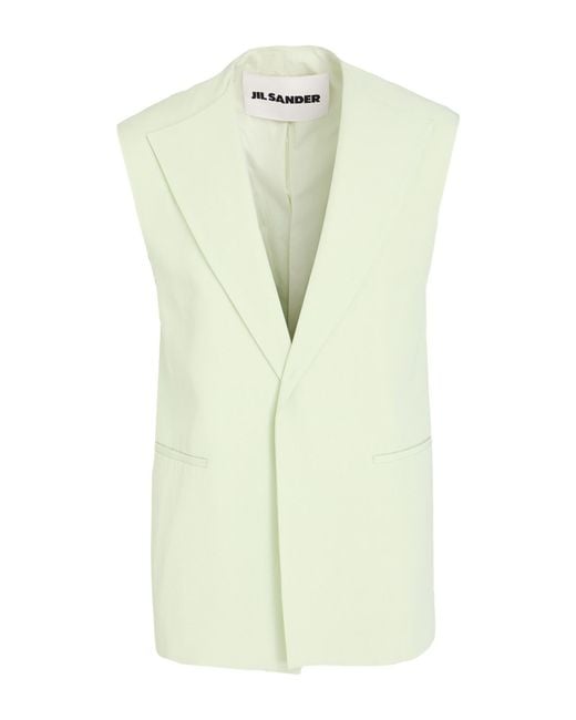 Jil Sander Green Light Blazer Viscose, Linen for men