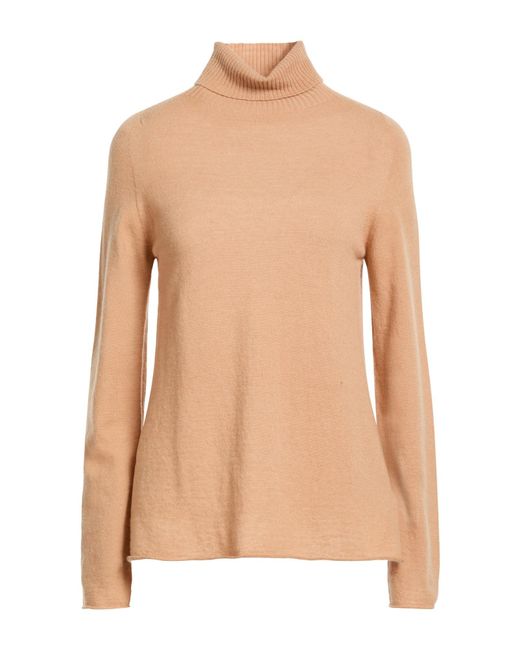 Kaos Natural Camel Turtleneck Wool