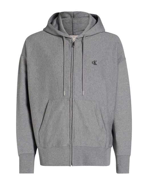 Calvin Klein Gray Light Sweatshirt Cotton, Polyester for men