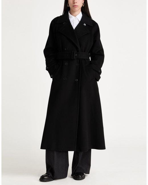 Lardini Black Coat Wool