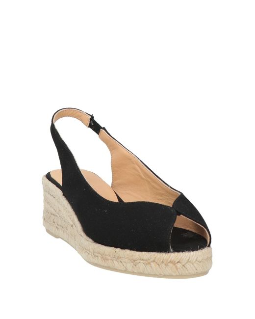 Castaner Black Espadrilles Textile Fibers