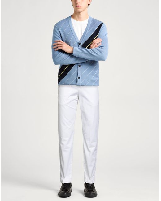 PT Torino White Pants Cotton, Silk, Elastane for men