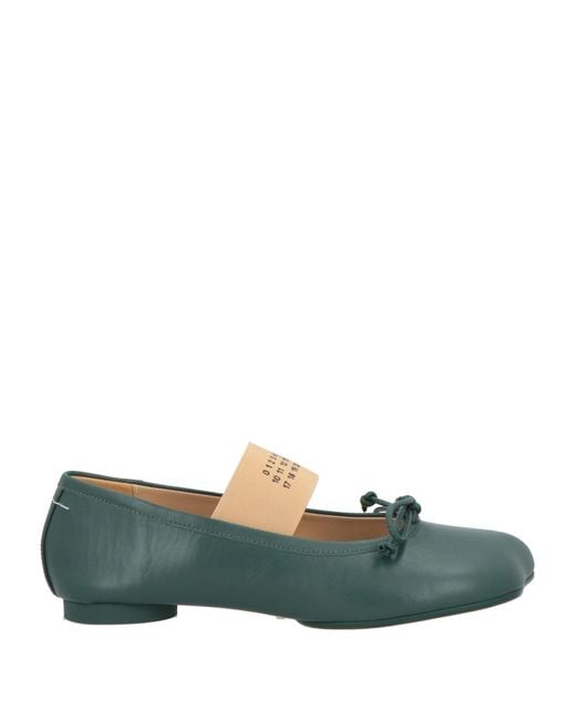 MM6 by Maison Margiela Green Ballet Flats