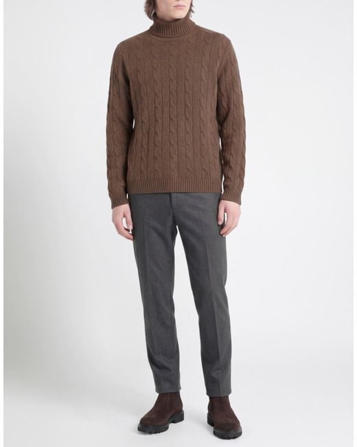 Messagerie Brown Turtleneck Virgin Wool for men