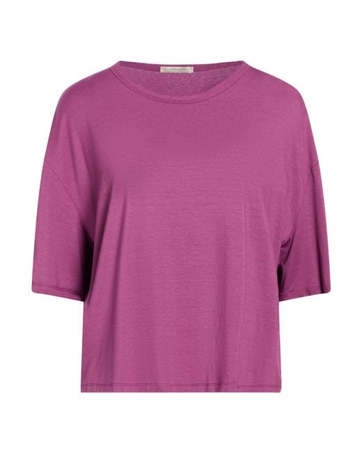 Via Masini 80 Purple T-Shirt Viscose, Elastane