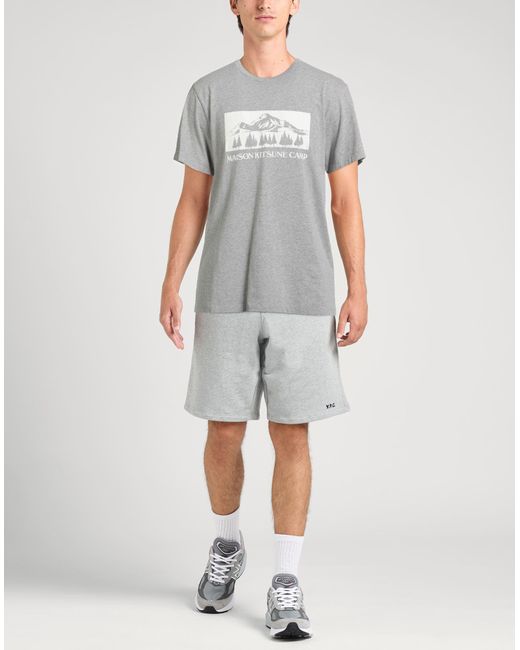 Maison Kitsuné Gray T-Shirt Cotton for men