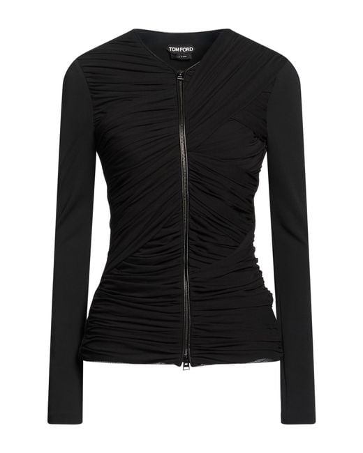 Tom Ford Black Top Viscose, Elastane, Lambskin