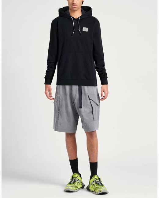EA7 Black Sweatshirt Cotton, Polyamide for men