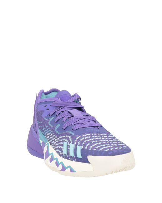 Adidas Purple Sneakers Synthetic Material, Textile Fibers for men