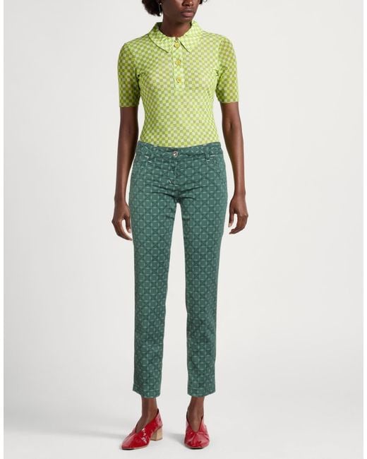 Jacob Cohen Green Pants Cotton, Elastane