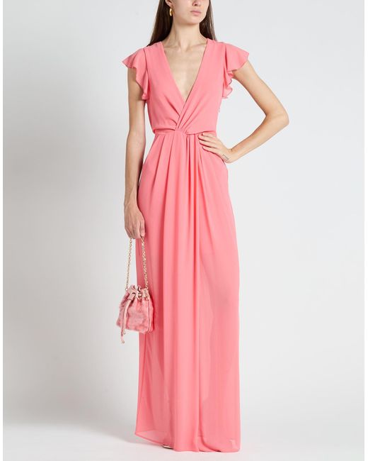 Patrizia Pepe Pink Maxi Dress Polyester