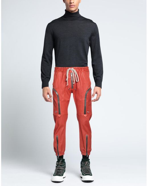 Rick Owens Red Pants for men