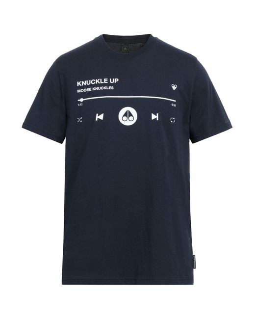T-shirt di Moose Knuckles in Blue da Uomo